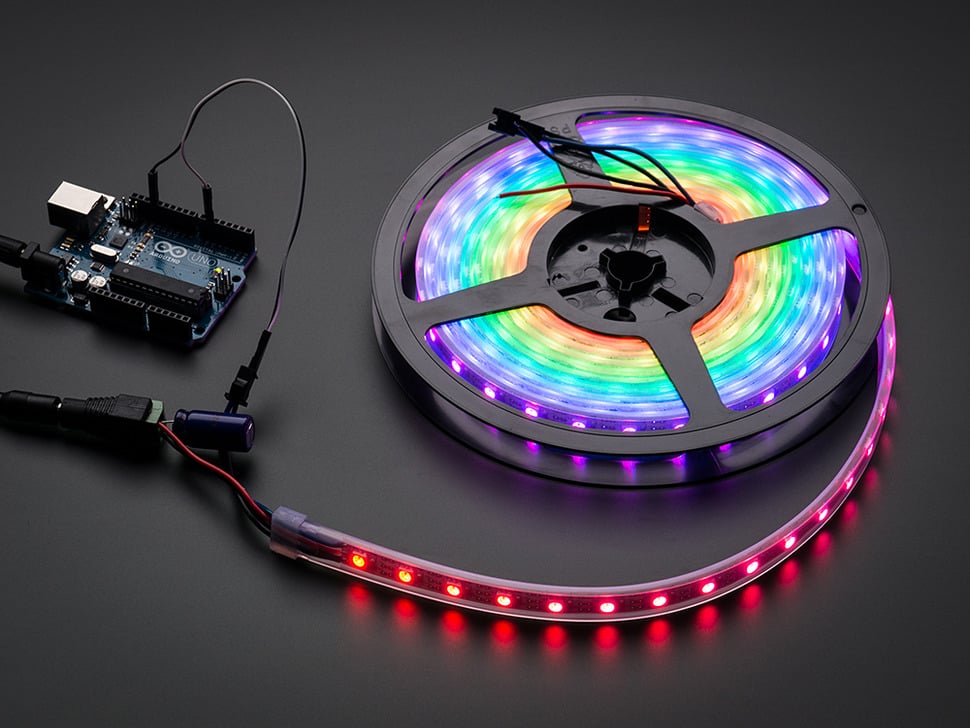 Adafruit NeoPixel Digital RGB LED Strip - White 60 LED 1m - WHITE