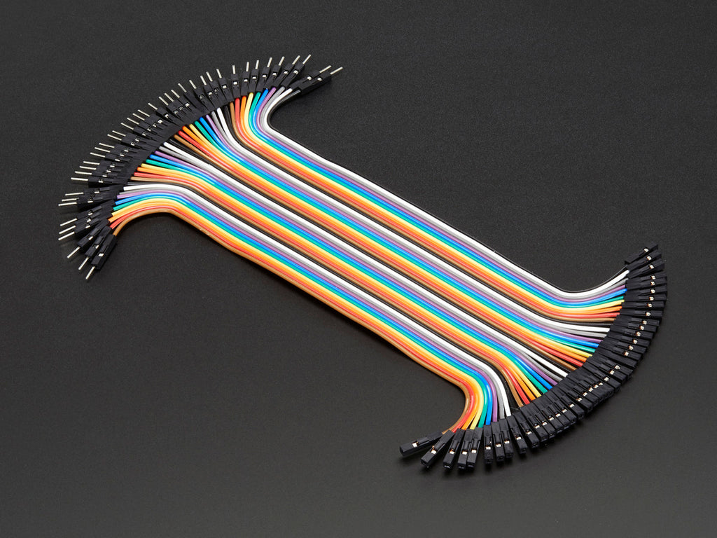 Premium Male/Female Jumper Wires - 40 x 6" (150mm)