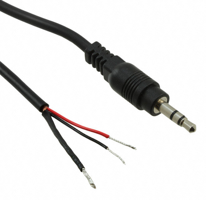 NF cable, jack, 6.3 mm, stereo, angled, 1.8 m